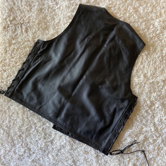 FMC First Classics, XXL, Black Leather Vest - Picture 2 of 4